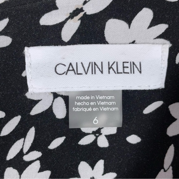 Calvin Klein Floral Faux Wrap Dress - Picture 9 of 10